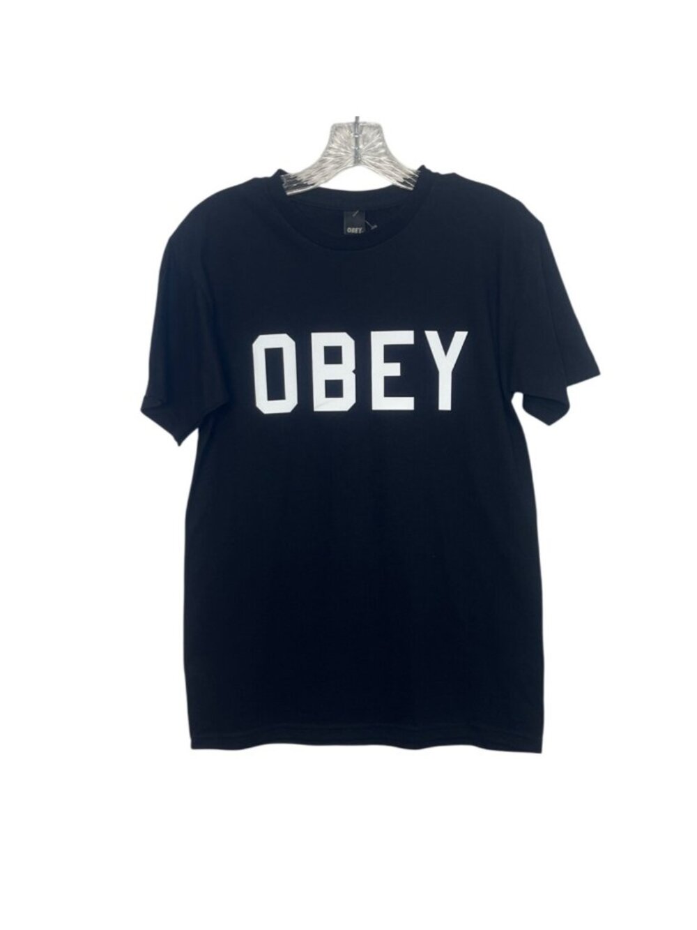 Obey Cotton Tshirt Mens Small Black New WOT Write Out‎ Casual